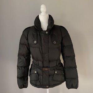 Burberry short puffer jacket with belt
